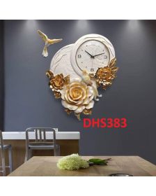 Đồng hồ trang trí điêu khắc phù điêu  DHS383