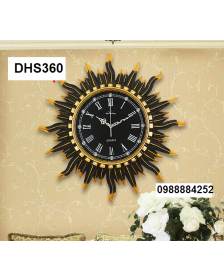 Đồng hồ trang trí điêu khắc phù điêu  DHS360