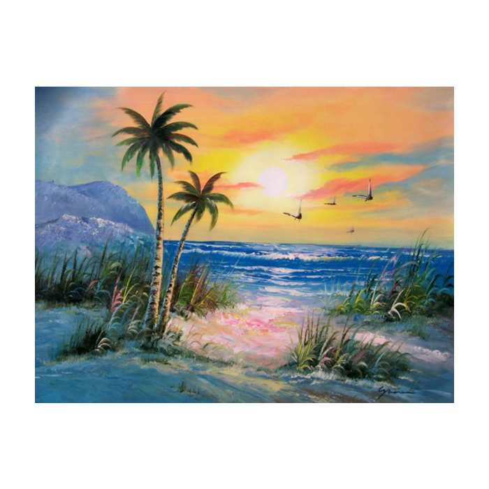 Tranh sơn dầu phong cảnh Biển SD129 (kích thước 50x70cm)